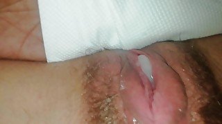 He cleaning up huge dripping creampie from my pussy close up - Angel Fowler