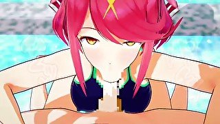 【ゼノブレイド2 ホムラ2】ホムラ2がフェラチオで搾り取ってくれるだけ