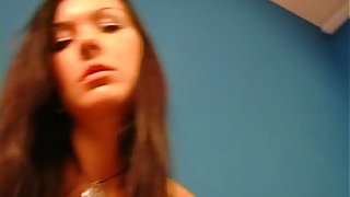 Awesome teen domina molests her thrall POV style