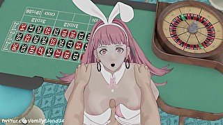 Fire Emblem Three Houses: Hilda Paizuri + Cowgirl creampie at a casino POV