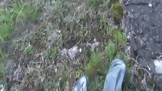 Pantyhose fuck in the forest