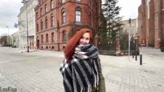 Public pickup: Redhead girl fucks for iPhone and gets creampie. LeoKleo