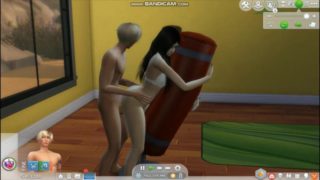 sims4 Malcolm Landgraab fucks Raelyn oakley in gym