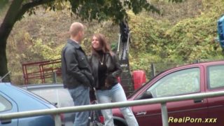 German Stepmom picked up for outdoor sex