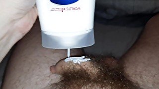 Vaseline And Fleshlight Make Straight Boy Cum Onto Himself!