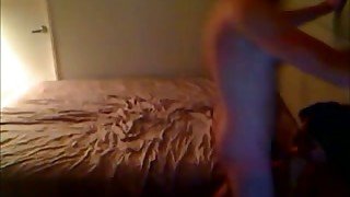 My pretty GF gives me a blowjob and enjoys hot rear banging