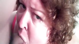 MILF sucking a hard dick