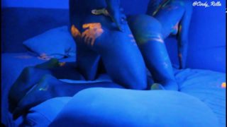 Uv Light fun & messy color fuck | Full version
