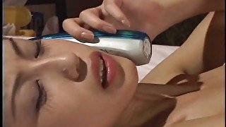 Nao Oikawa chatting  on phone and sucking cock