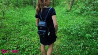 Schoolgirl jerks off and sucks dick to classmate in a public park near the school - POV