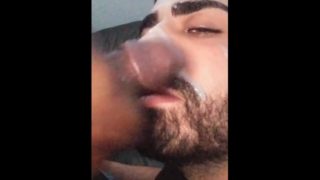 Submissive Arab slut thanks black daddy for HUGE FACIAL