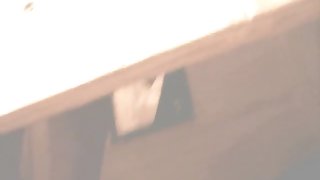 Girl in dressing room that gets legs and nude tits voyeured