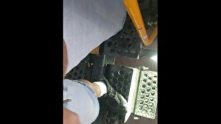 Taking a morning leak