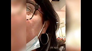 Blowjob and facial in a department store! Then a cumwalk!!