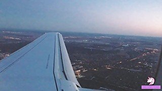 She took off her panties for fans on board the plane