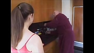 Chubby Girl Unsure About Fucking Old Guy