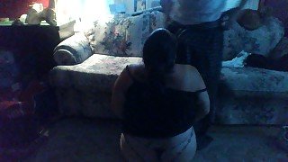 My obese brunette wife shows me her blowjob skills