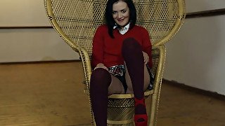 Faye is the sexiest student on the campus and she loves to show off her butt