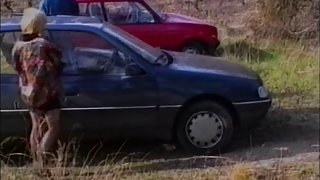 Vintage public xxx French porn with a blonde lady