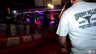 Naked Bull Riding on Spring Break