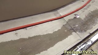 Japanese girls urinating caught on tape