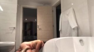 Hot couple oiled up big booty foot sucking