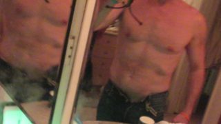 Levis_501s with my cock in bondage