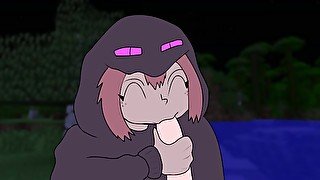 Minecraft Endergirl sucking big steve cock! minecraft animation porn 2d