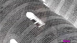 Uniformed teens threeway