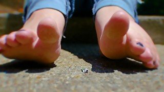 Giantess Stomps on Tiny With Bare Feet (Giantess, Feet) PREVIEW