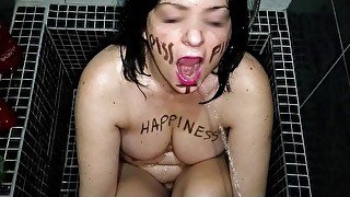 Drink Drink Submisive slut wife enjoys my urine