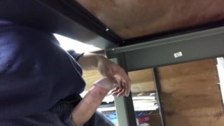 Throbbing from intense 8 days edging - multiple coregasms under work desk!