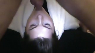 After throat fuck I gave her huge facial