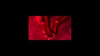 Milf Plays with Buttons in Nylon - Foot Worship-