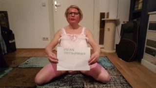 stupid forehead slut rubs her clitty and sucks black huge cock to become a cumdumb bimbo sissy