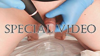 I tried to collect the squirting liquid. Transparent and odorless. Unlike urine, it's not warm.