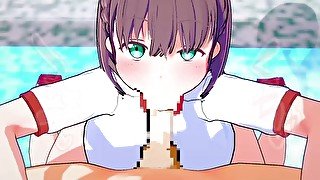 【月曜日のたわわ アイちゃん2】アイちゃん2がフェラチオで搾り取ってくれるだけ