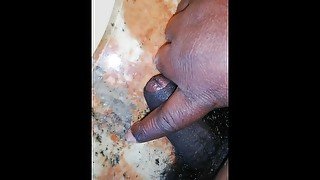 Fat Guy his Small Dick enjoy handjob