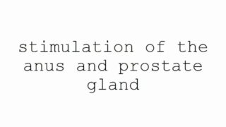 masturbation techniques for men. stimulation of anus and prostate gland.