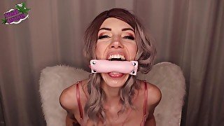 Pink Gag Drooly JOI