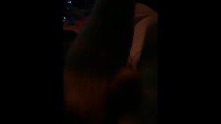 Striped fuzzy sockjob, part 1