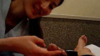 Japanese coed girl named Koyuki gives me stunning blowjob