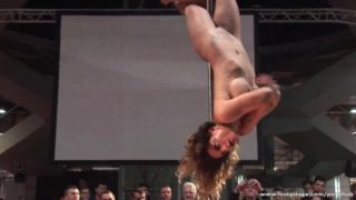 Amazing naked pole dancer