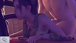 Claire Fucked from Both Sides Blacked Double Penetration. GCRaw. Resident Evil