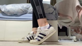 Taking off My Adidas Superstars to Show my Dirty Sweaty Socks