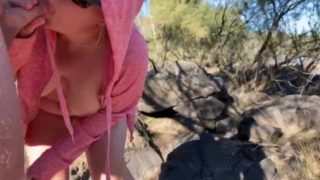 Risky Public Blowjob & Fuck at the River