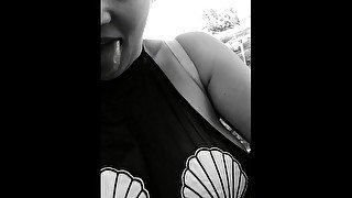 Teaser clip yellow lacey panties swallowed by my pussy lips