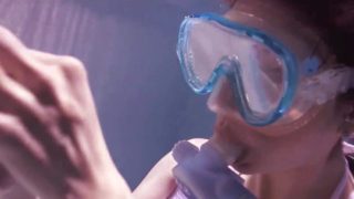 Sexy Asian Scuba Diving Underwater Blowing Bubbles Scuba Training PART 1