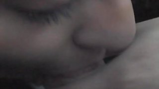 Teen rubs a big throbbing cock