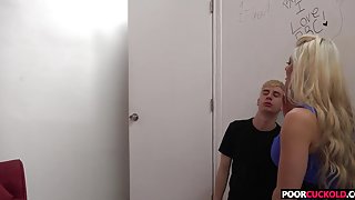 Cuckold watching his Hotwife Holly Heart Taking A Huge Black Cock